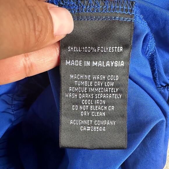 Footjoy Golf Windbreaker Vest Pullover Mockneck Button Blue Men's Size Large - Picture 4 of 10